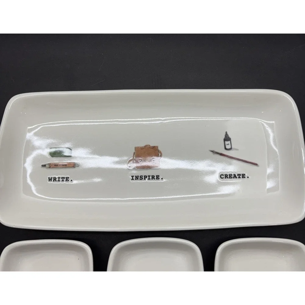 Rae Dunn Artisan Collection by Magenta Write Inspire‎ Create Desk Trinket Tray